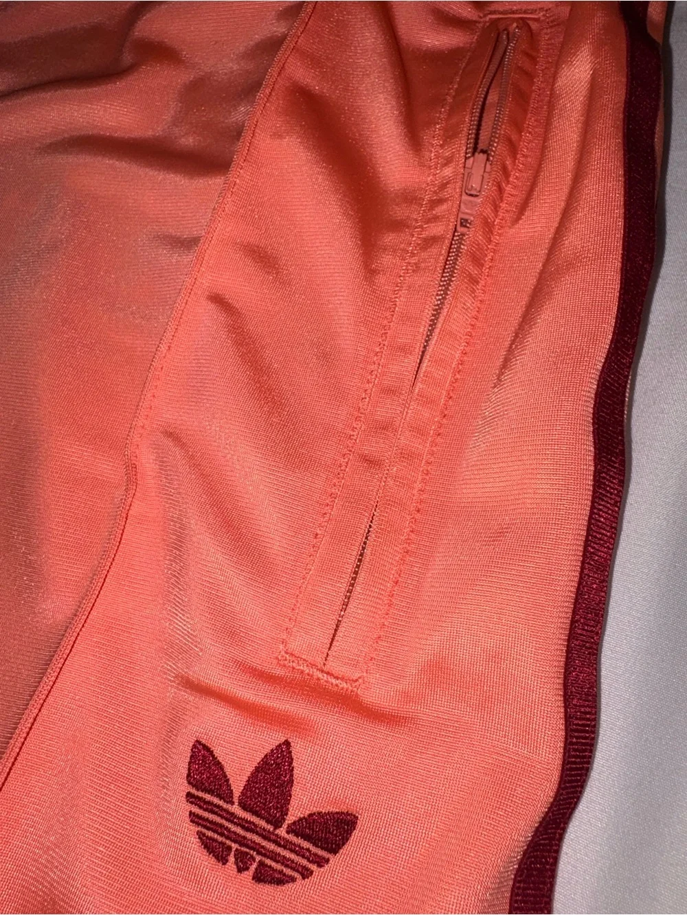 Adidas Originals Firebird Women Loose Pants Semi Coral Size M - New - Picture 11 of 16